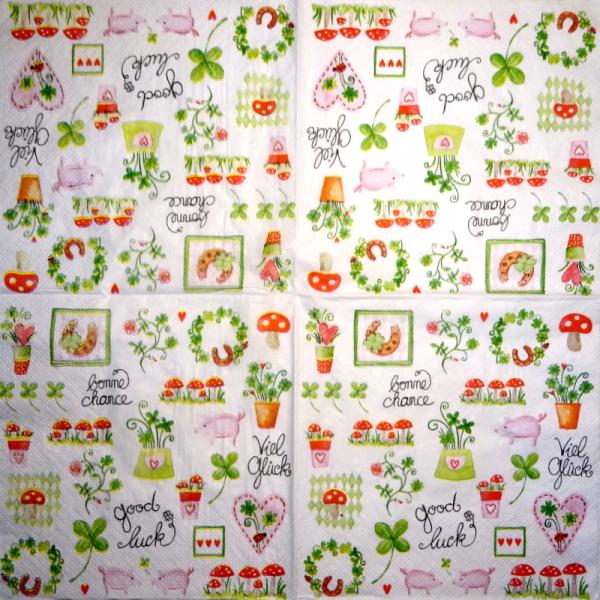 054 Glück - 1-ply (Crinkle/Spots) - Waved Edge